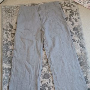 ** LAST CHANCE SALE** Adrienne Vittadini, Linen  Wide Leg Trouser, beige, Wmn 6